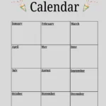 Printable Birthday Calendar