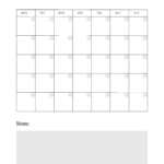 Simple & Blank Month Template