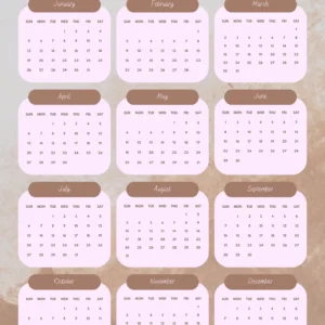 Simple 2025 Calendar Printable