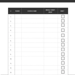 Daily Workout Printable