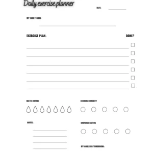 Daily Exercise Planner