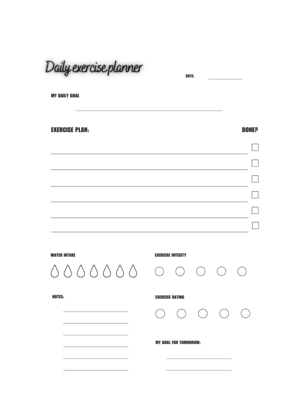Daily Exercise Planner