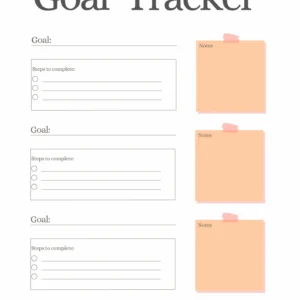 Goal Tracker Printable