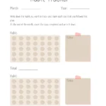 Monthly habit tracker