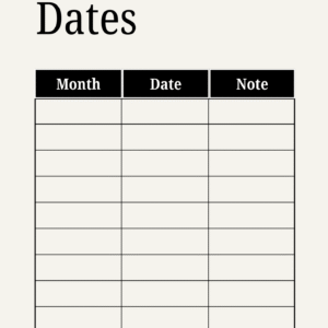 Calendar for Special Days