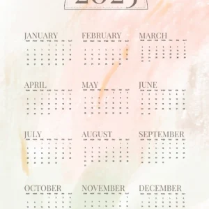 Simple and Minimalist Calendar for 2025