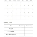 Monthly workout calendar template
