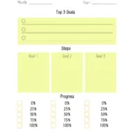 Monthly goal setting template