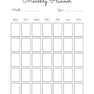 Monthly Planner for Simple Organization