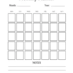 Monthly Planner Notes