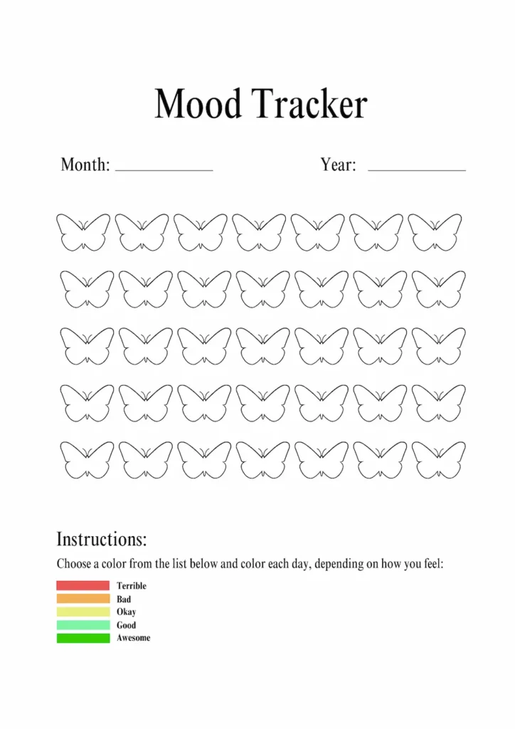 Mood Tracker Printable