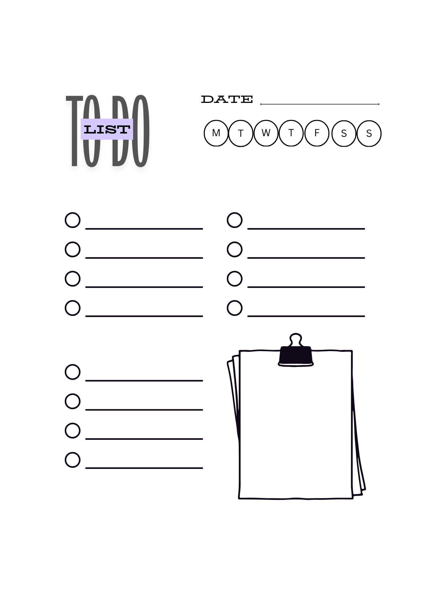 To Do List Printable