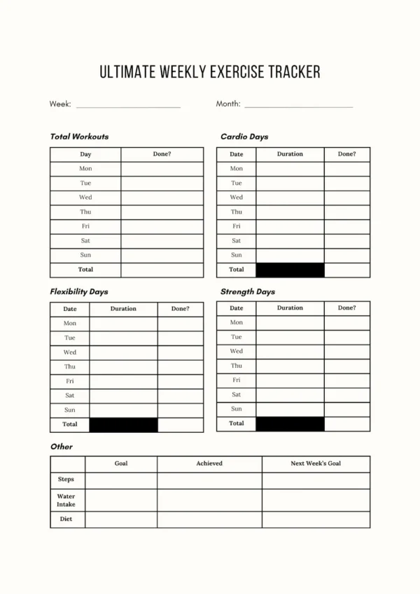 Ultimate Workout Log