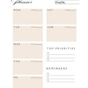 Weekly schedule maker