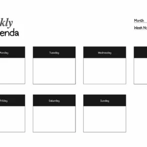 Weekly Agenda Printable