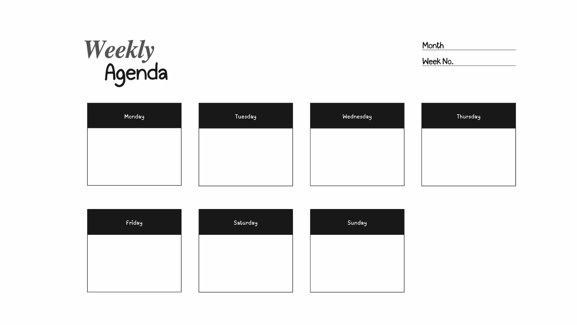 Weekly Agenda Printable