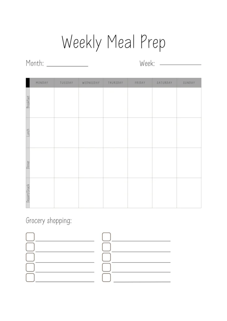 Meal Prep Tracker