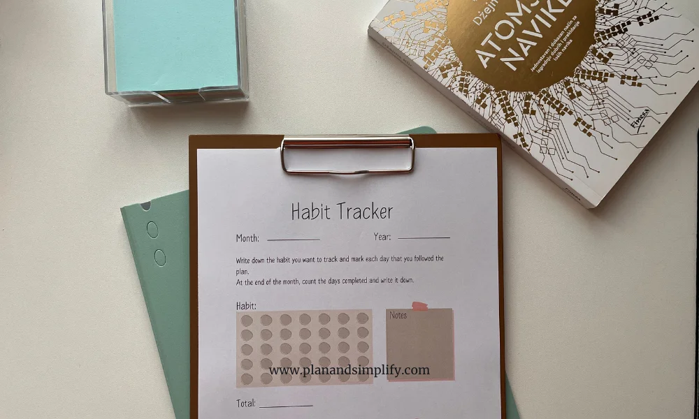 Free monthly habit tracker printable
