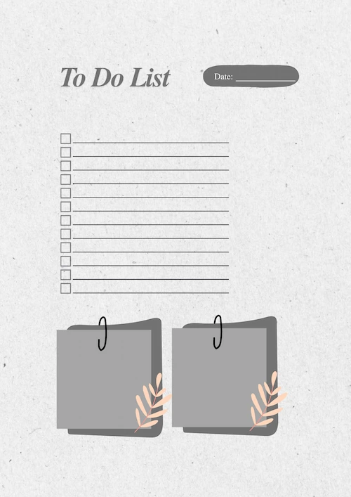 To do list to print