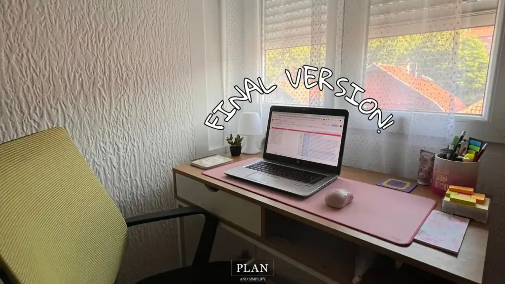 Home office desk organization