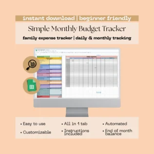 google sheets expense tracker