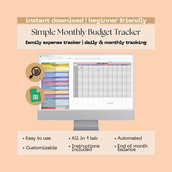 google sheets expense tracker