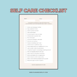 Winter Self Care Checklist