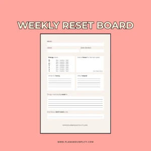 Winter Weekly Reflection Tracker