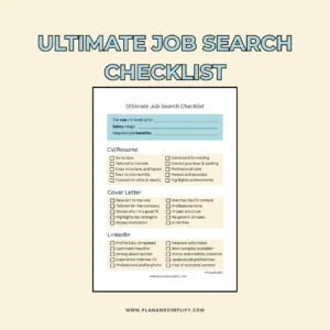 Ultimate job search checklist