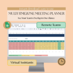 Etsy listing photo for timezone meeting planner