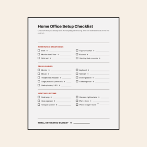 Home office checklist